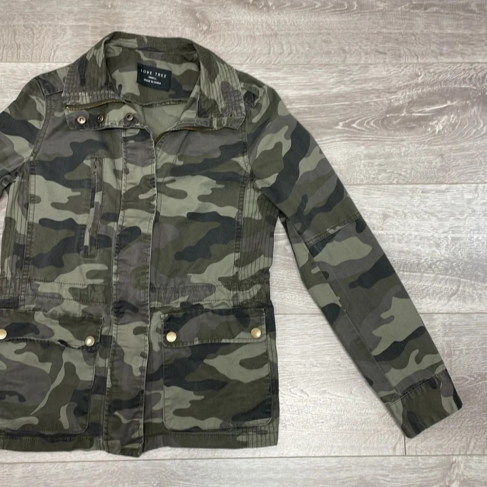 Love Tree Camo Camouflage Utility Jacket S - Picture 4 of 15